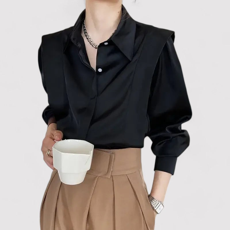 Elegant Long-Sleeved Blouse
