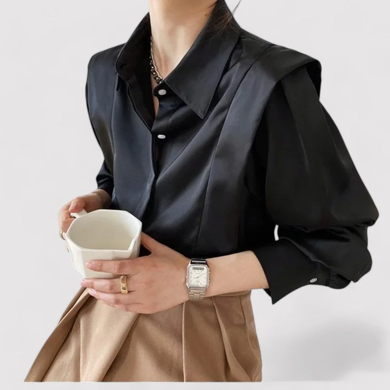 Elegant Long-Sleeved Blouse