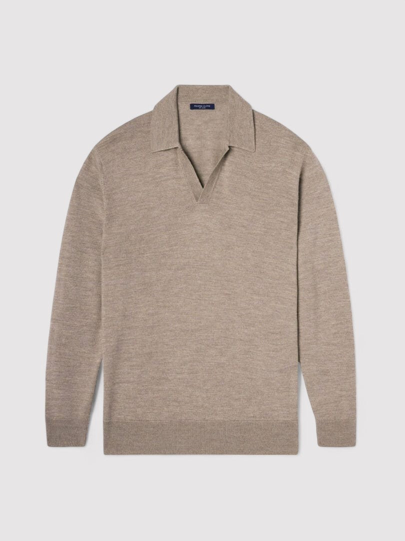 Old money Men's Long Sleeve Polo Sweater