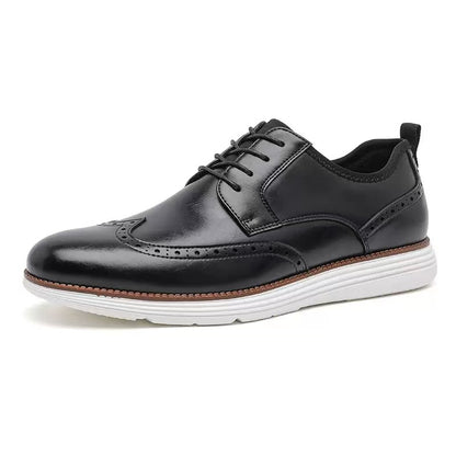 Oxford Lace-Up Shoes with Contrast Sole