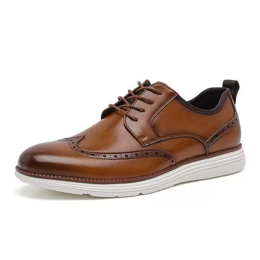 Oxford Lace-Up Shoes with Contrast Sole
