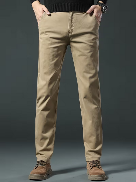 Men’s Straight-Leg Trousers with Side Pockets