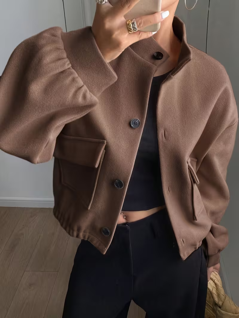 Women’s Vintage Style Button-Up Jacket