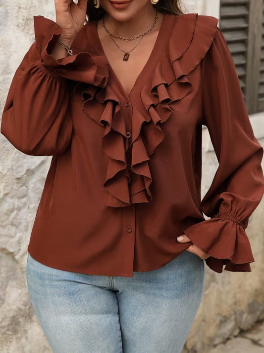 Elegant Long-Sleeved Blouse
